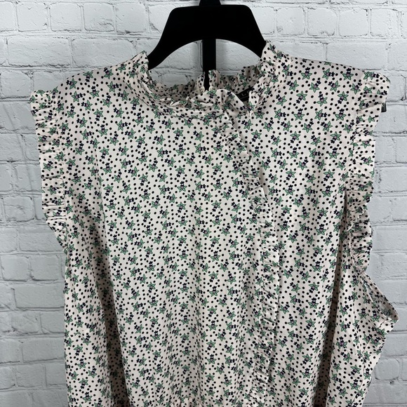 Eloquii Floral Print Ruffle Sleeve Dress Soze 26 - Picture 2 of 8